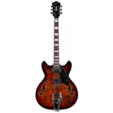 GROTE 335 style Jazz Electric Guitar with Bigsby Semi-Hollow Body