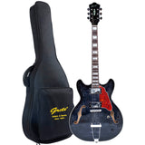 GROTE 335 style Semi-Hollow Body Jazz Electric Guitar with Gigbag